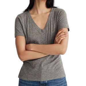 Mossimo Supply Heather Grey V-neck Short Sleeve T-Shirt